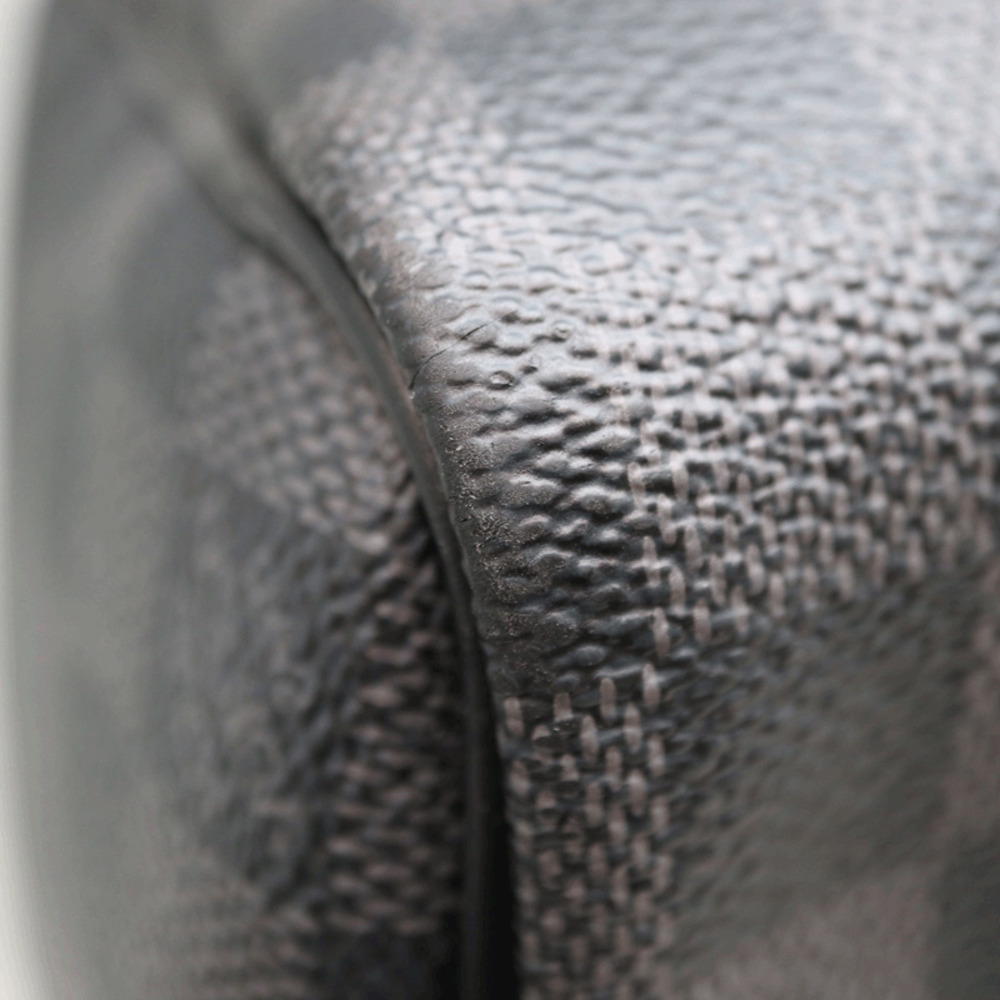 LOUIS VUITTON Keepall Bandoulire Boston Bag Travel Damier Canvas Graphite Black - Picture 8 of 10
